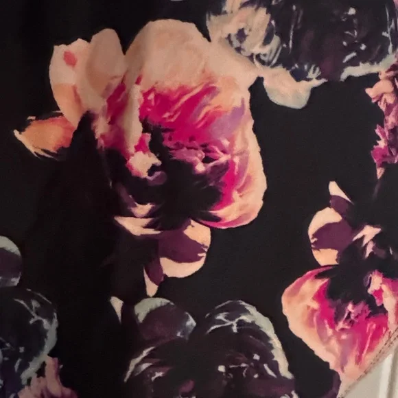 Torrid Size 3 Floral Lattice Front One Piece Swimsuit-Deep V, Adjustable Straps - Picture 6 of 6